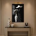 Polka Dot Elegance with walnut frame