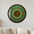 Turquoise Ayatul Kursi with black frame