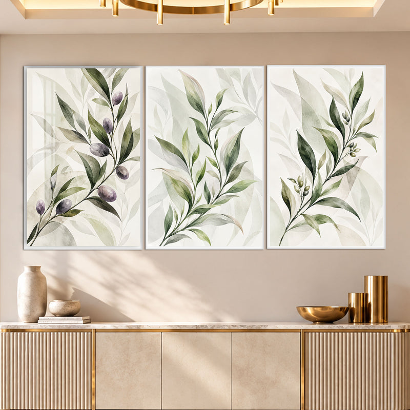 Olive Branch with white frame