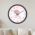 Pink Floral Tea Time with black frame