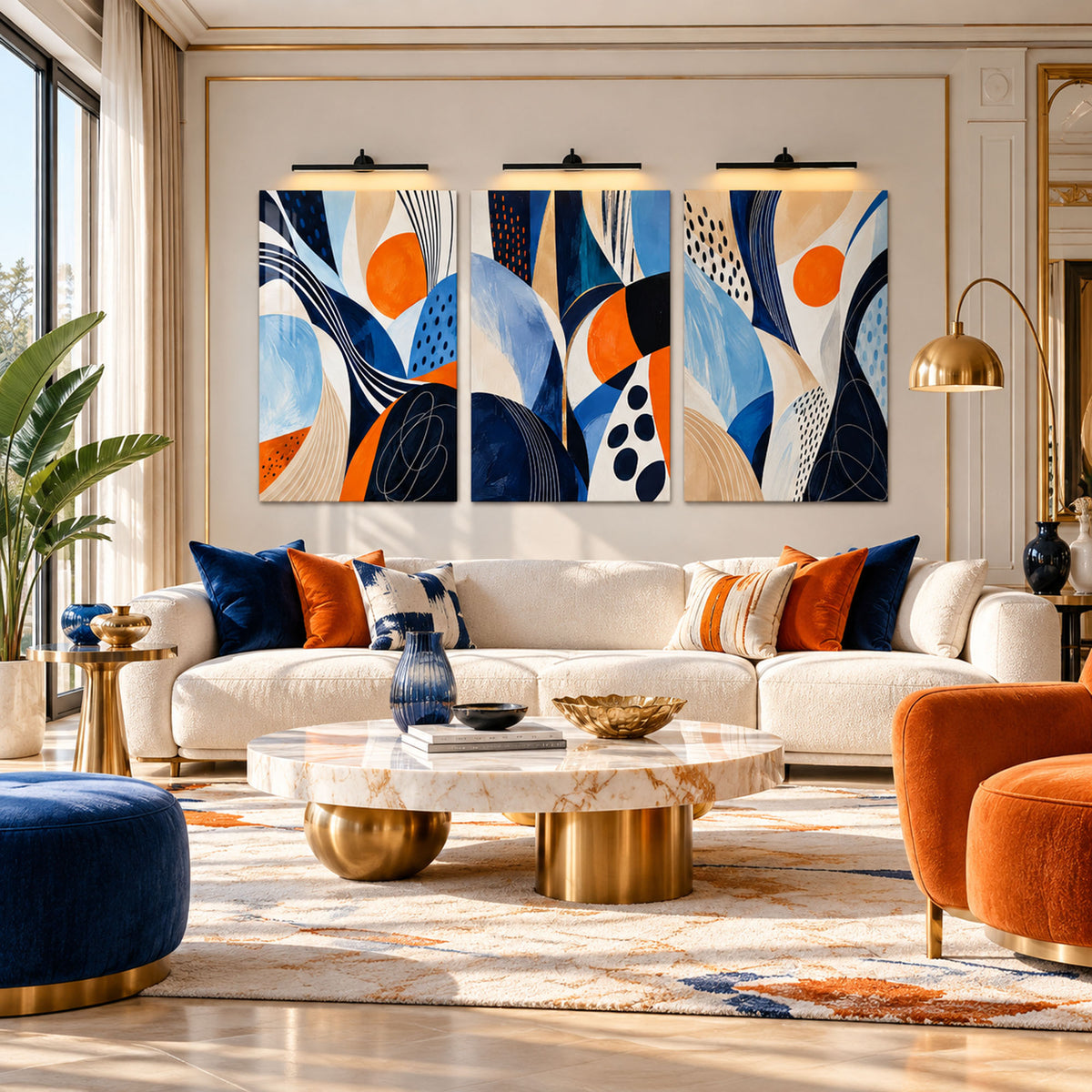 Blue Orange Abstract lifestyle view
