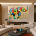Artronauts Glass Print Floral Mosaic Elephant Glass Wall Art