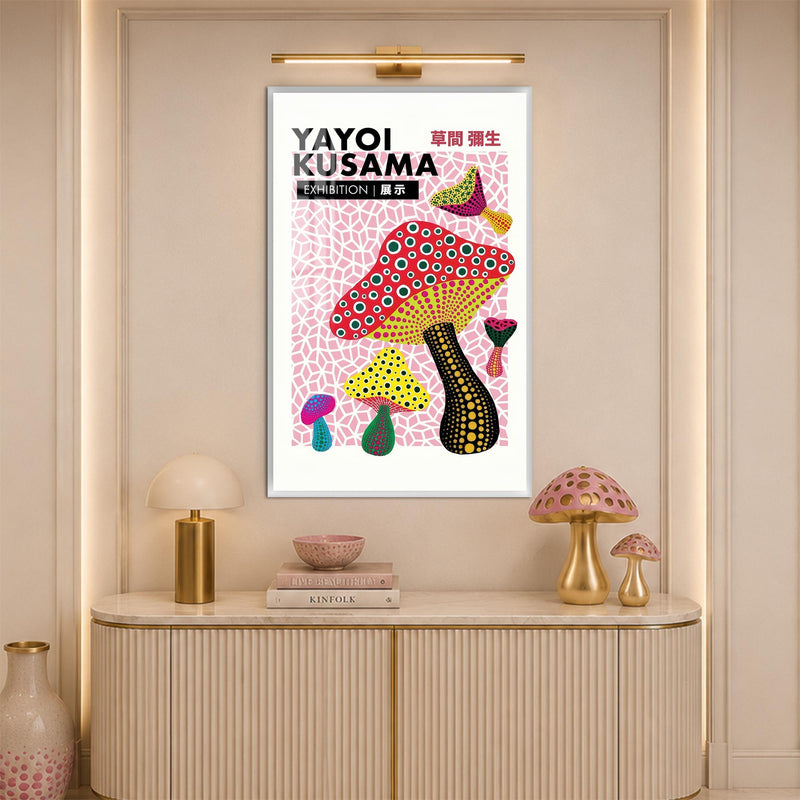 Pop Art Mushrooms with white frame