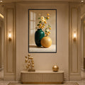 Artronauts Glass Print 12x18 cm | 4.7"x7.1" / Black Golden Fruit Still Life Glass Wall Art