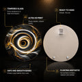 Golden Energy Vortex — tempered glass, ultra HD print, ready to hang