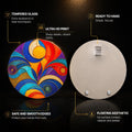 Chromatic Solar Waves — tempered glass, ultra HD print, ready to hang