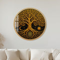 Golden Tree Of Life VI with gold frame