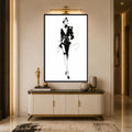 Monochrome Fashion Muse with black frame