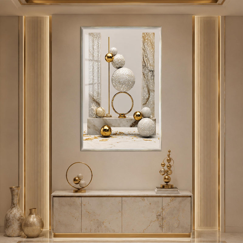Golden Orb Balance with silver frame