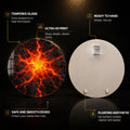 Molten Lava Burst — tempered glass, ultra HD print, ready to hang