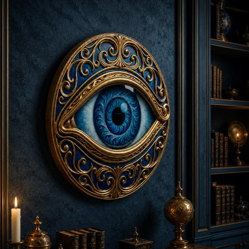 Ornate Gold Evil Eye lifestyle view