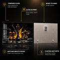 Whisky King Chess — tempered glass, ultra HD print, ready to hang
