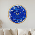 Blue Brushstroke Swirl with gold frame