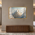 Winter Citadel Vista with gold frame