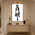 Monochrome Street Muse with walnut frame