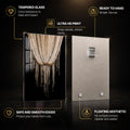 Crystal Cascade — tempered glass, ultra HD print, ready to hang