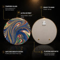 Regal Marble Swirl Medallion — tempered glass, ultra HD print, ready to hang
