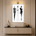 Monochrome Fashion Trio with silver frame