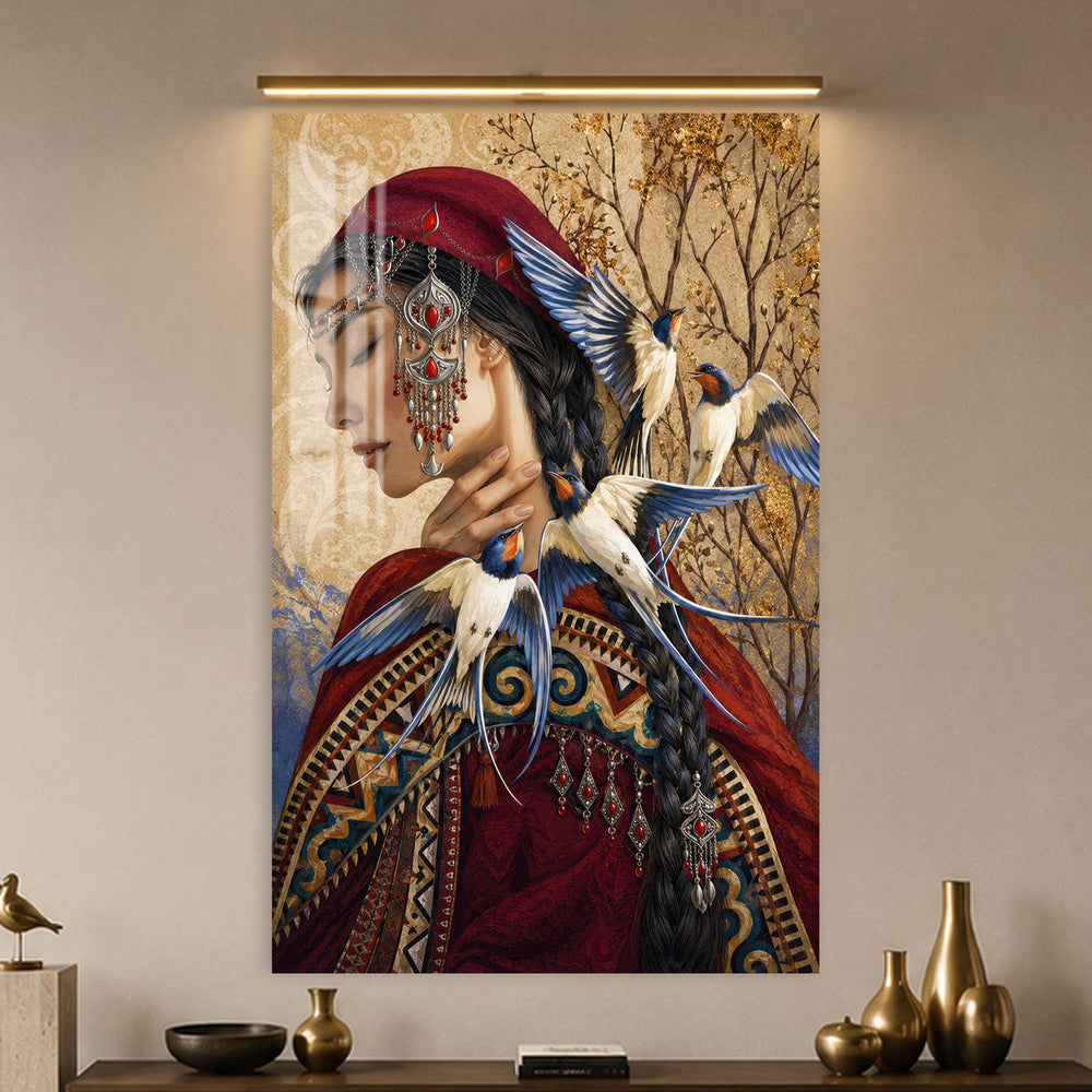 Artronauts Glass Print Swallows and the Nomad Glass Wall Art