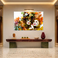 Venetian Carnival Masks with white frame