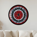 Crimson Mosaic Rings with black frame