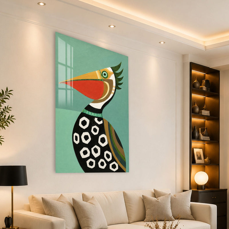 Artronauts Glass Print Modern Pelican Glass Wall Art