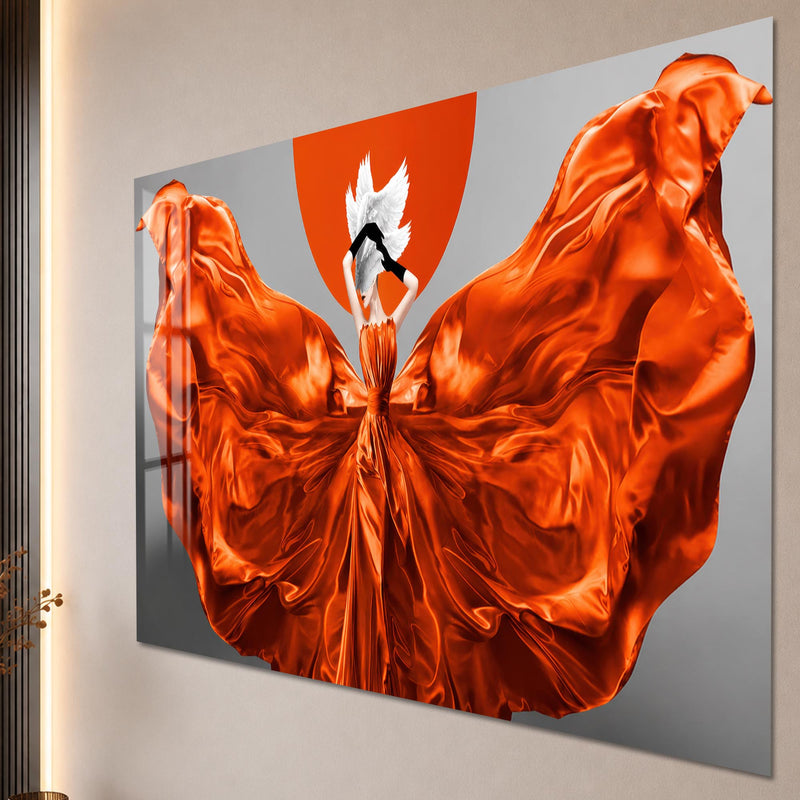 Scarlet Gown Silhouette close-up angled detail
