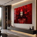 Artronauts Glass Print Crimson Floral Empress Glass Wall Art