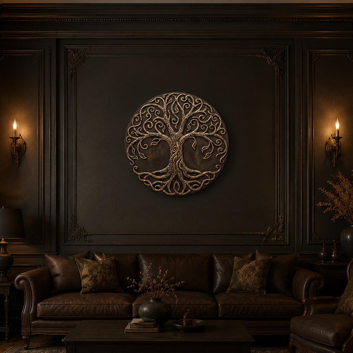 Bronze Relief Tree Of Life lifestyle view