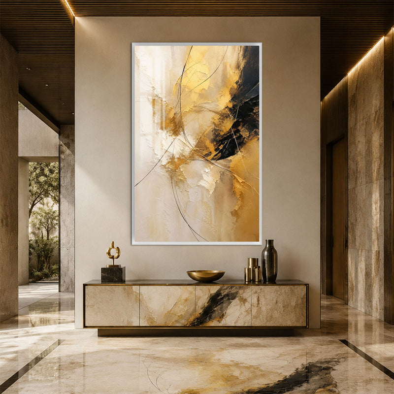 Artronauts Glass Print 12x18 cm | 4.7"x7.1" / White Golden Arc Glass Wall Art