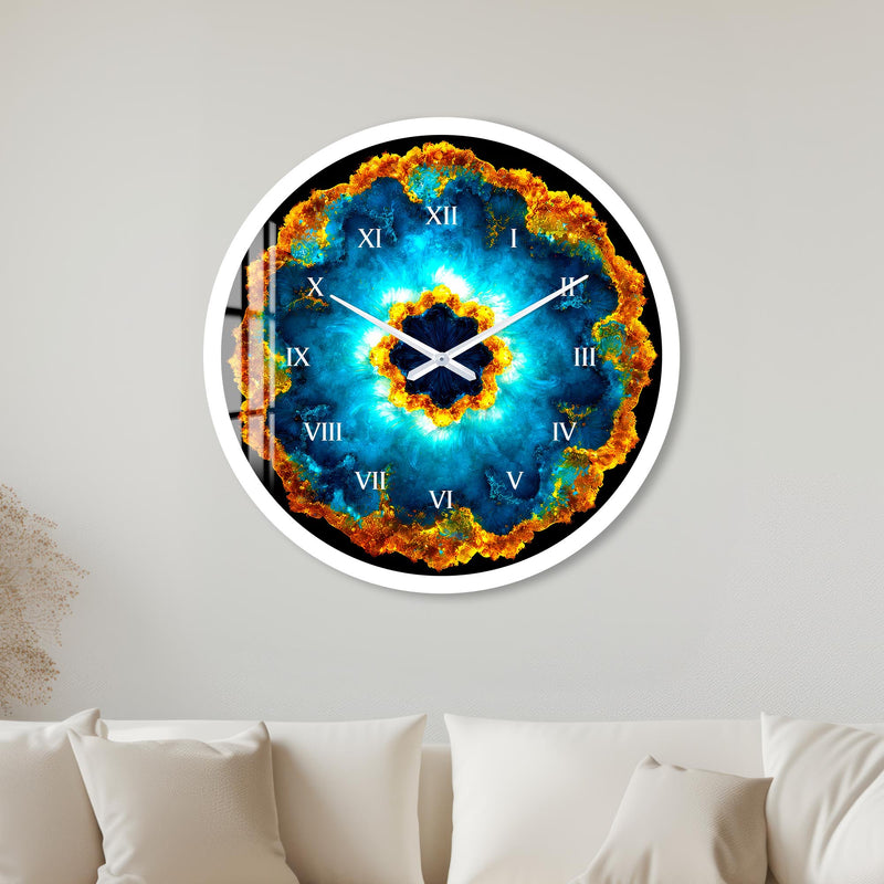 Azure Ember Agate with white frame