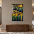 Golden Celestial Harbor with gold frame