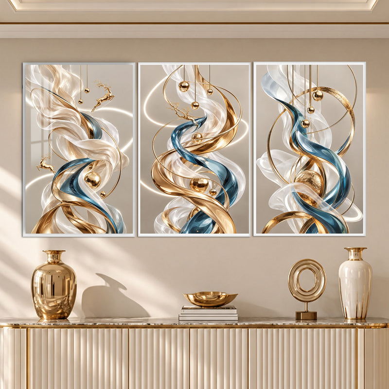 Golden Ribbon with white frame