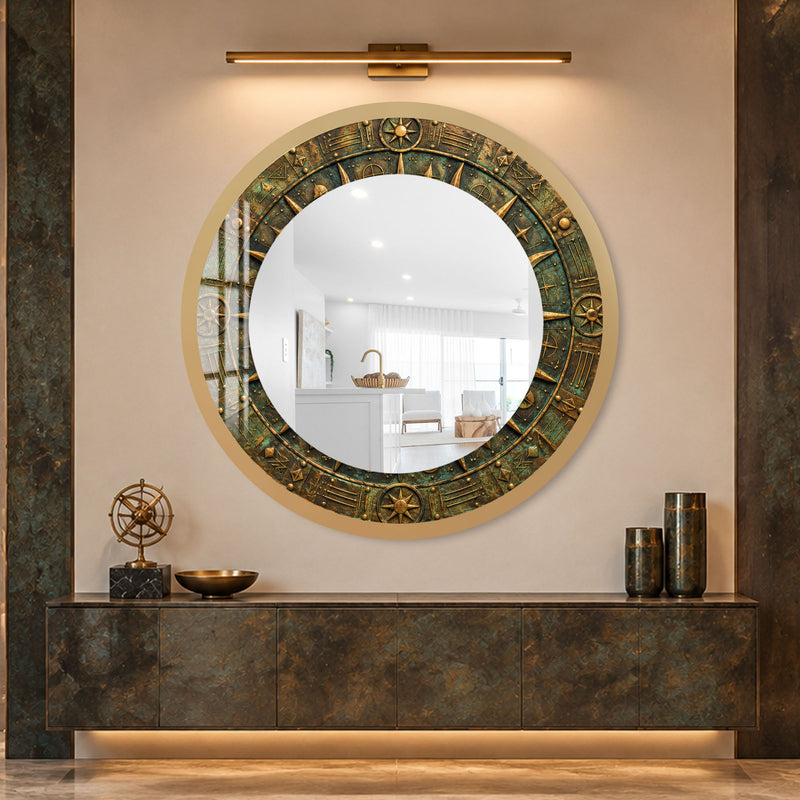 Celestial Compass with gold frame