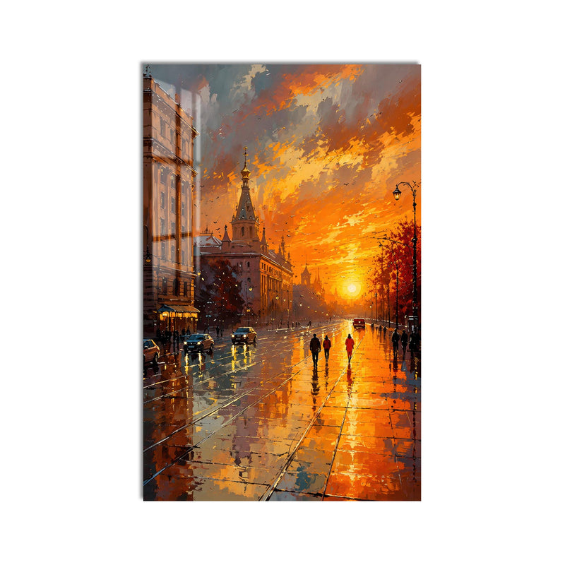 Rainy City Sunset product shot on white background