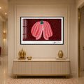Dotted Red Pumpkin with black frame