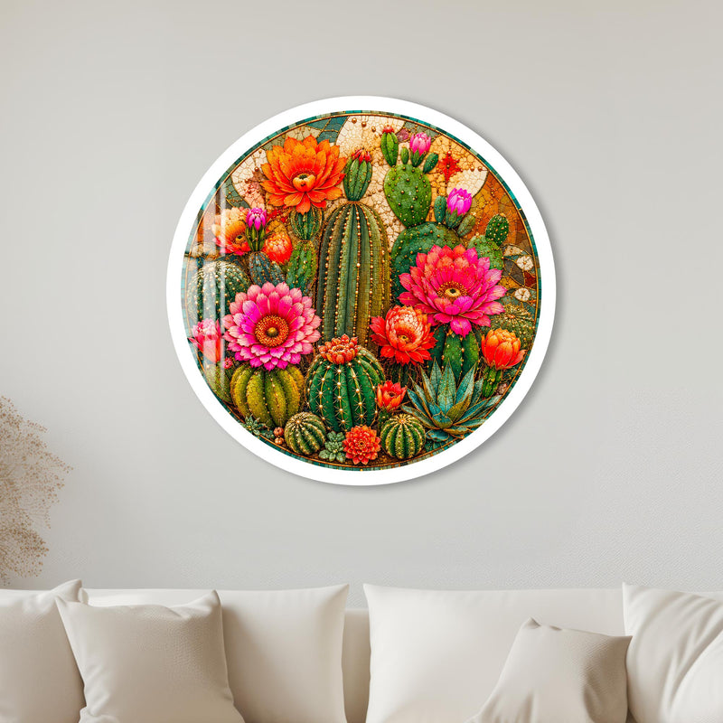 Desert Cactus Bloom with white frame