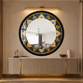 Sapphire Mosaic Fleur with black frame