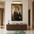 Executive Lion with gold frame