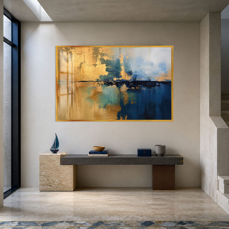 Azure Gold Divide with gold frame