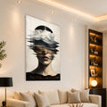 Artronauts Glass Print Mountain Veiled Woman Glass Wall Art