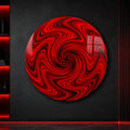 Crimson Vortex — tempered glass, ultra HD print, ready to hang