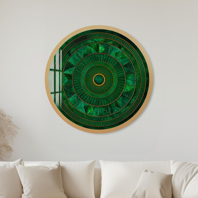 Emerald Deco Radiance with gold frame