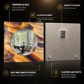 Golden Desert Dunes — tempered glass, ultra HD print, ready to hang
