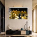 Artronauts Glass Print 18x12 cm | 7.1"x4.7" / White Venice Under Moonlight Glass Wall Art