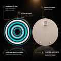 Aqua Orbit — tempered glass, ultra HD print, ready to hang