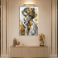 Artronauts Glass Print 12x18 cm | 4.7"x7.1" / Silver Golden Botanical Muse Glass Wall Art