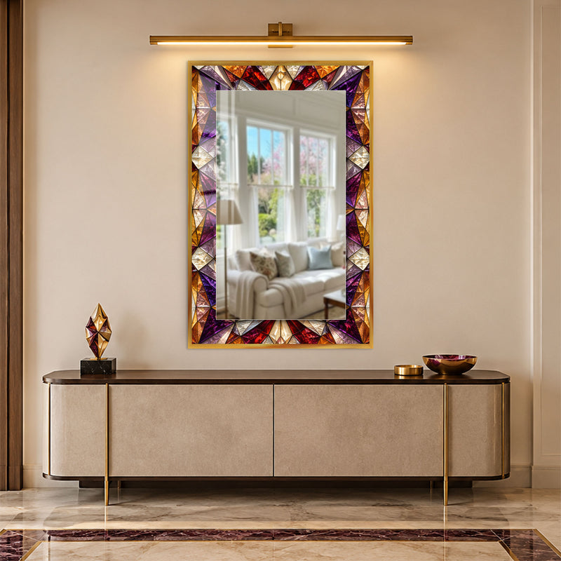 Prismatic Jewel Mosaic with gold frame