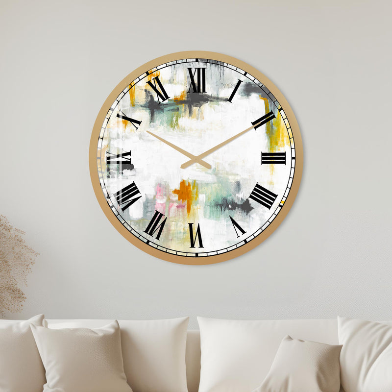 Pastel Abstract Numerals with gold frame