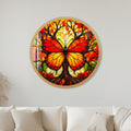 Autumn Butterfly Tree with gold frame
